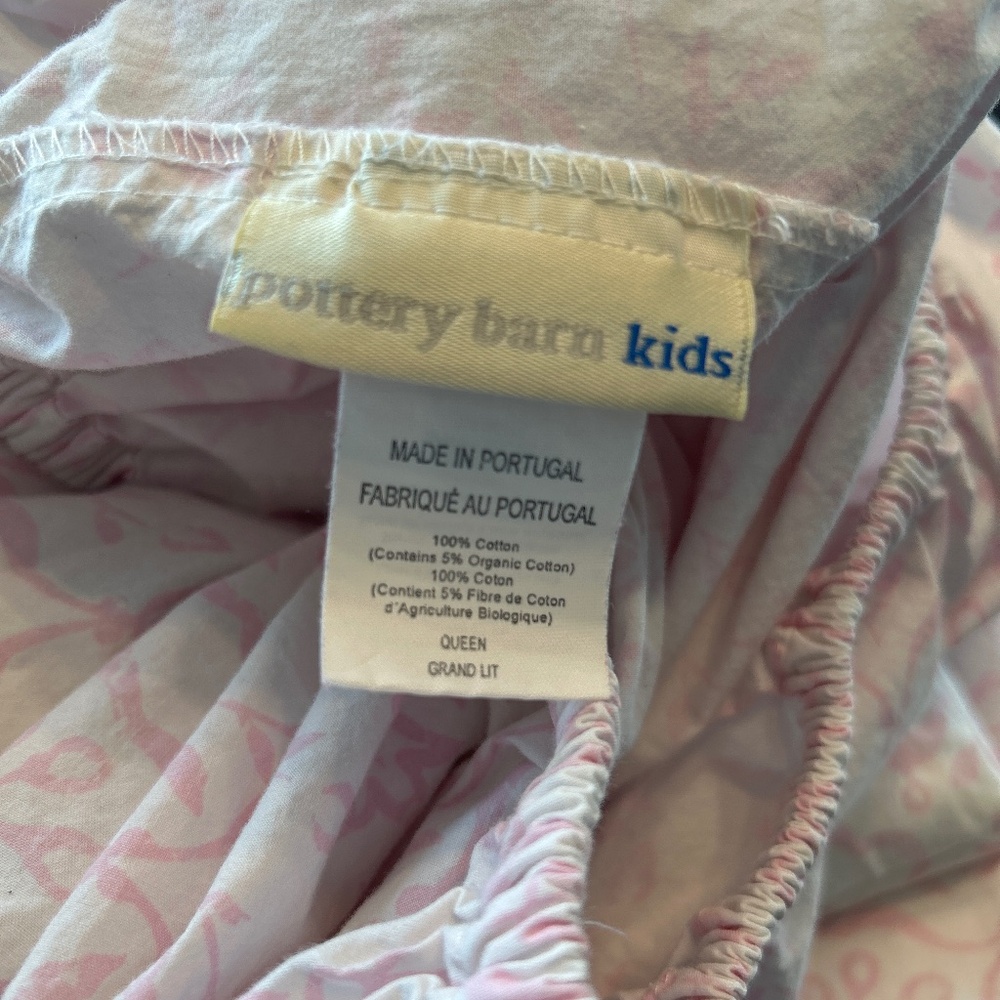 Pottery Barn Kids pink sheet set